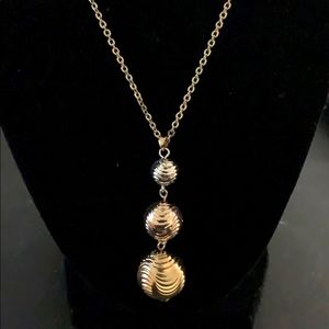 Tri-color Monet Necklace and Earrings set.